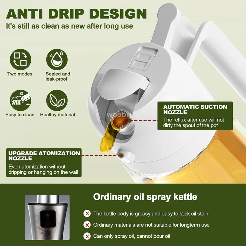 Dispensing Sprayer 2 in 1 Olive Oil and Oil Spray 500ml com Free shipping